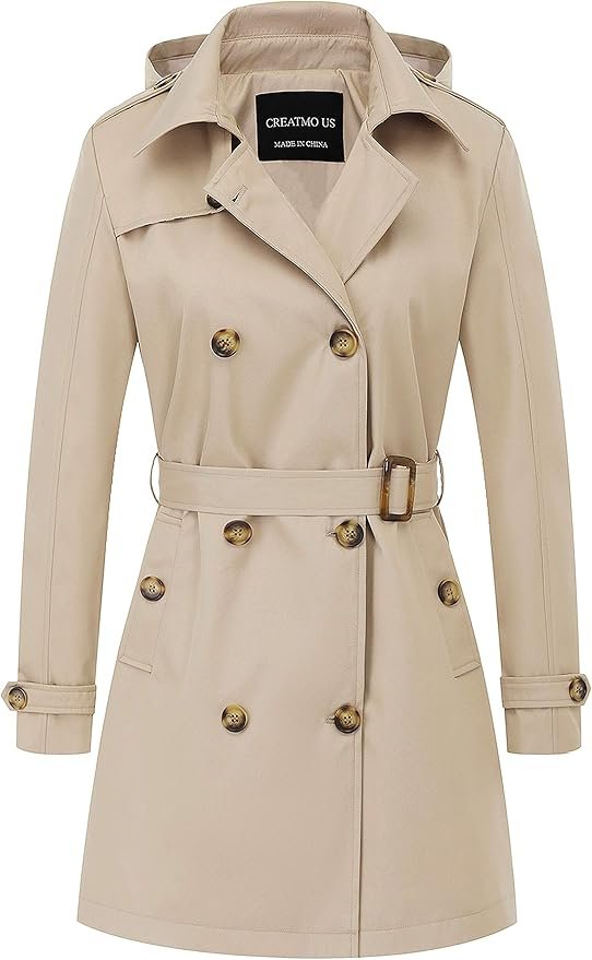 Gabardina para mujer color beige